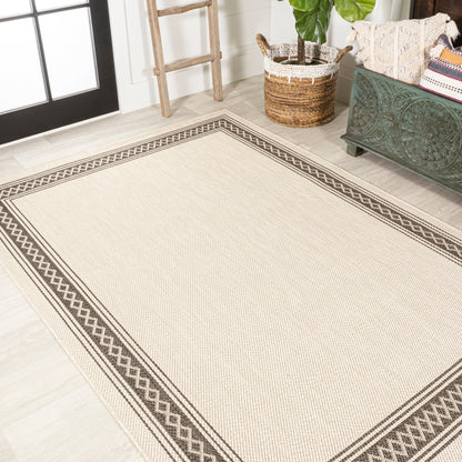 JONATHAN Y Havana Classic Diamond Border Indoor/Outdoor Area Rug