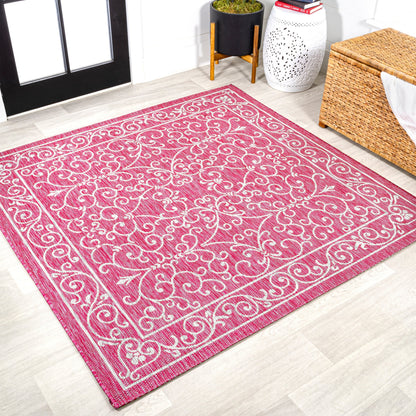 JONATHAN Y Filigree Textured Weave Indoor/Outdoor Area Rug