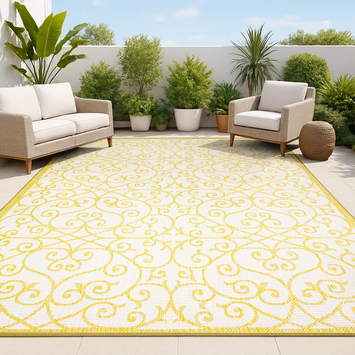 JONATHAN Y Ourika Textured Weave Indoor/Outdoor Area Rug