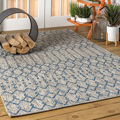 JONATHAN Y Trebol Moroccan Geometric Textured Weave Indoor/Outdoor Area Rug