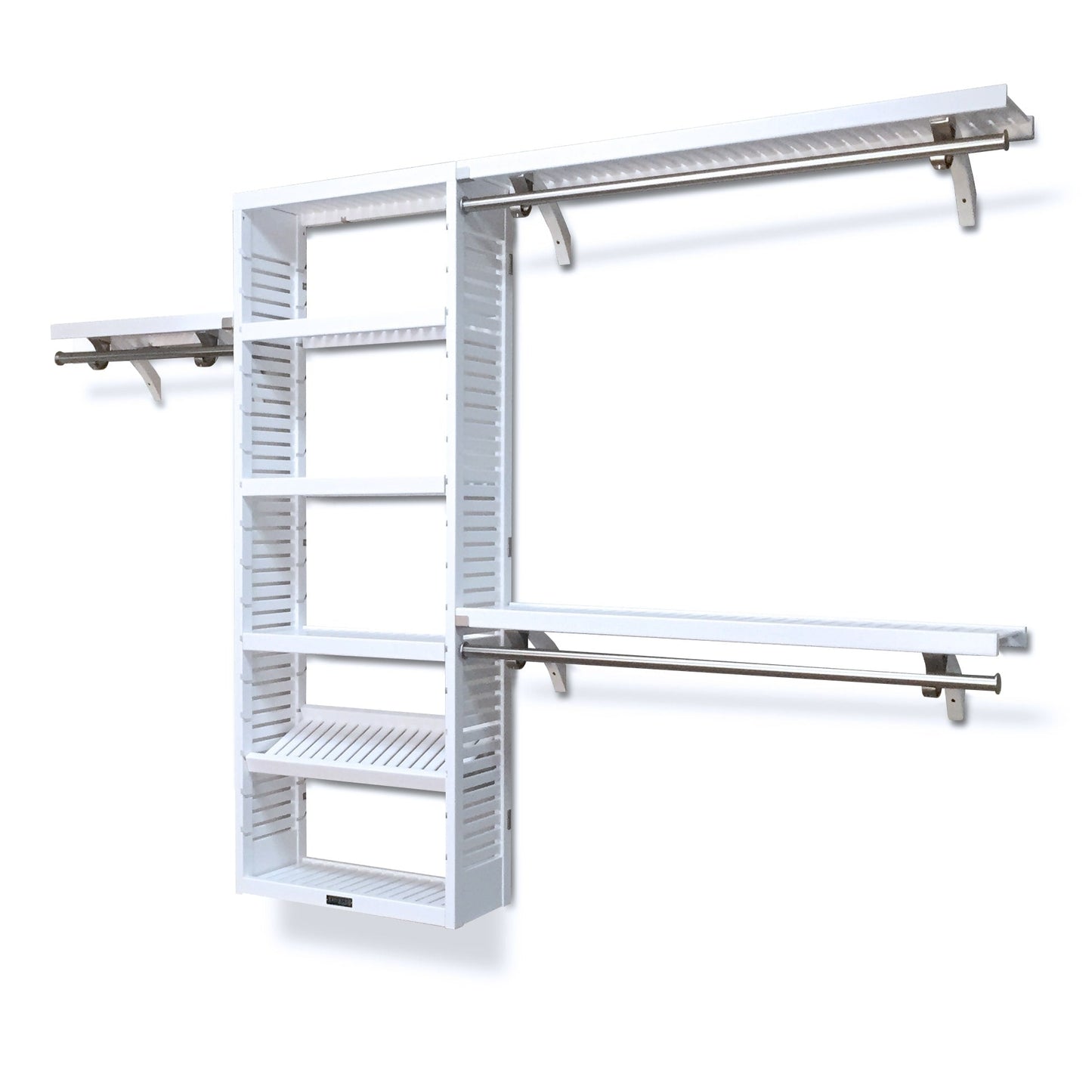 Système de placard à armoire en bois massif John Louis Home, blanc