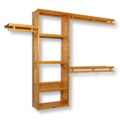 Système de rangement à armoire intégrée en bois massif Simplicity de John Louis Home, couleur érable miel