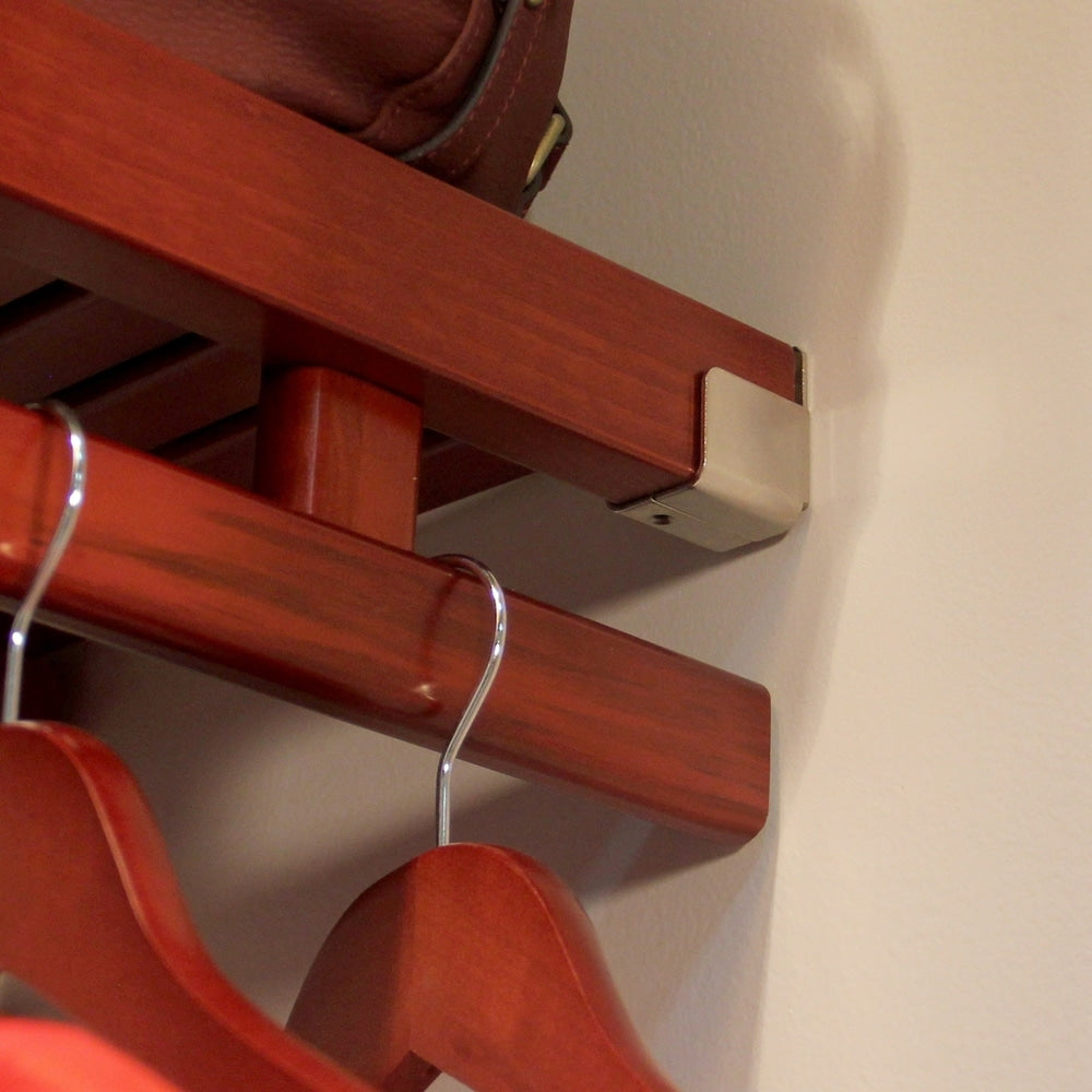 John Louis Home Système de dressing simple en bois massif, couleur acajou rouge