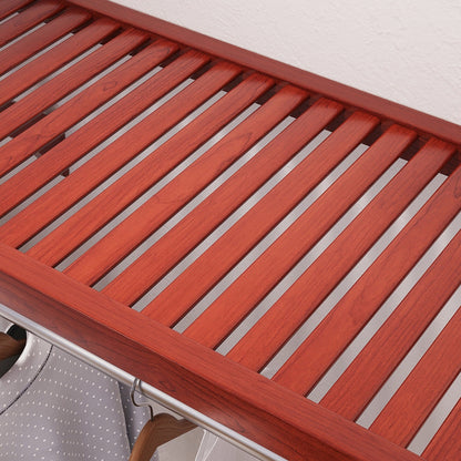 John Louis Home Système de dressing simple en bois massif, couleur acajou rouge