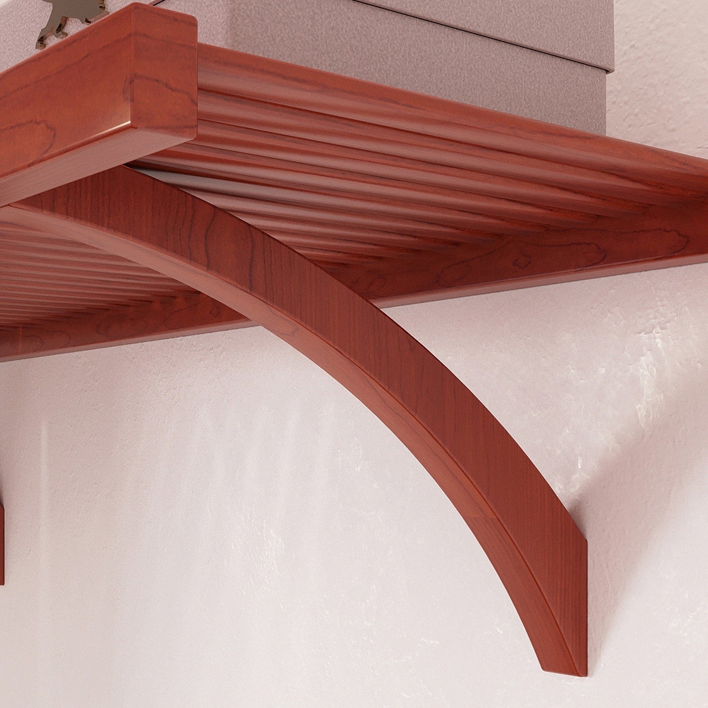 John Louis Home Système de dressing simple en bois massif, couleur acajou rouge