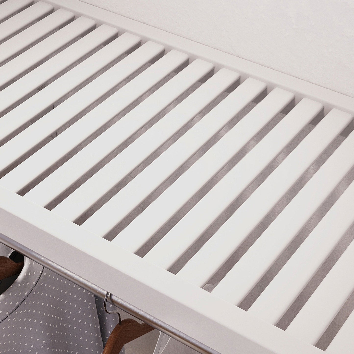 Système de placard à armoire en bois massif John Louis Home avec 3 tiroirs, blanc.