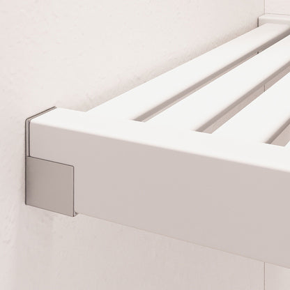 Système de placard à armoire en bois massif John Louis Home avec 3 tiroirs, blanc.