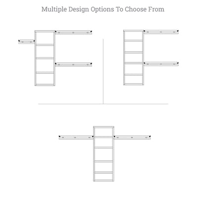 Système de rangement à armoire intégrée en bois massif Simplicity de John Louis Home, couleur érable miel