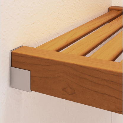 Système de rangement à armoire intégrée en bois massif Simplicity de John Louis Home, couleur érable miel