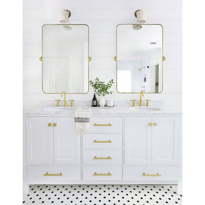 TEHOME Jonathan Miroir mural rectangulaire pivotant et inclinable en métal