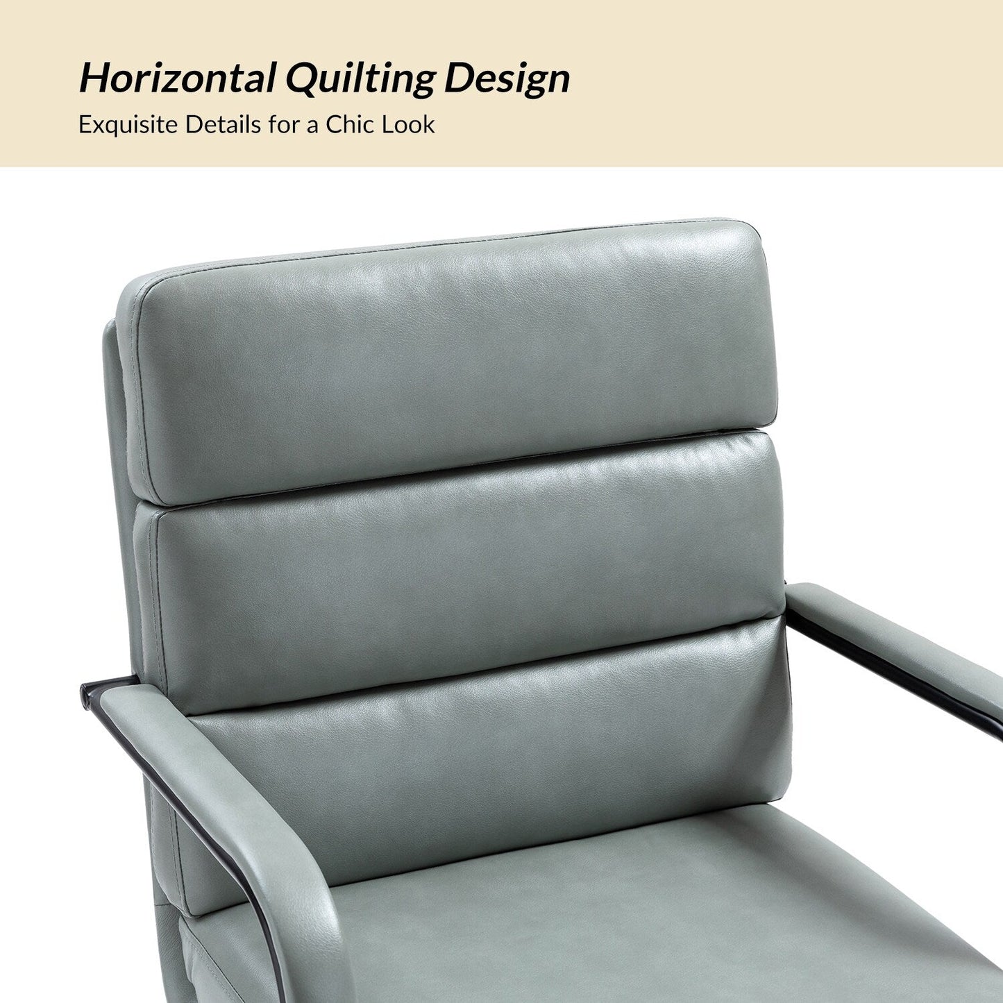 Chaise de bureau moderne en simili cuir Joseph avec verrouillage d'inclinaison et basculement central de HULALA HOME