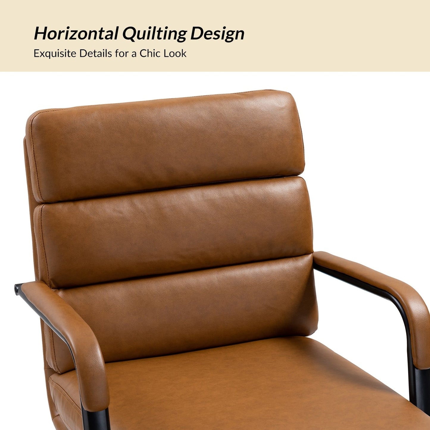 Chaise de bureau moderne en simili cuir Joseph avec verrouillage d'inclinaison et basculement central de HULALA HOME