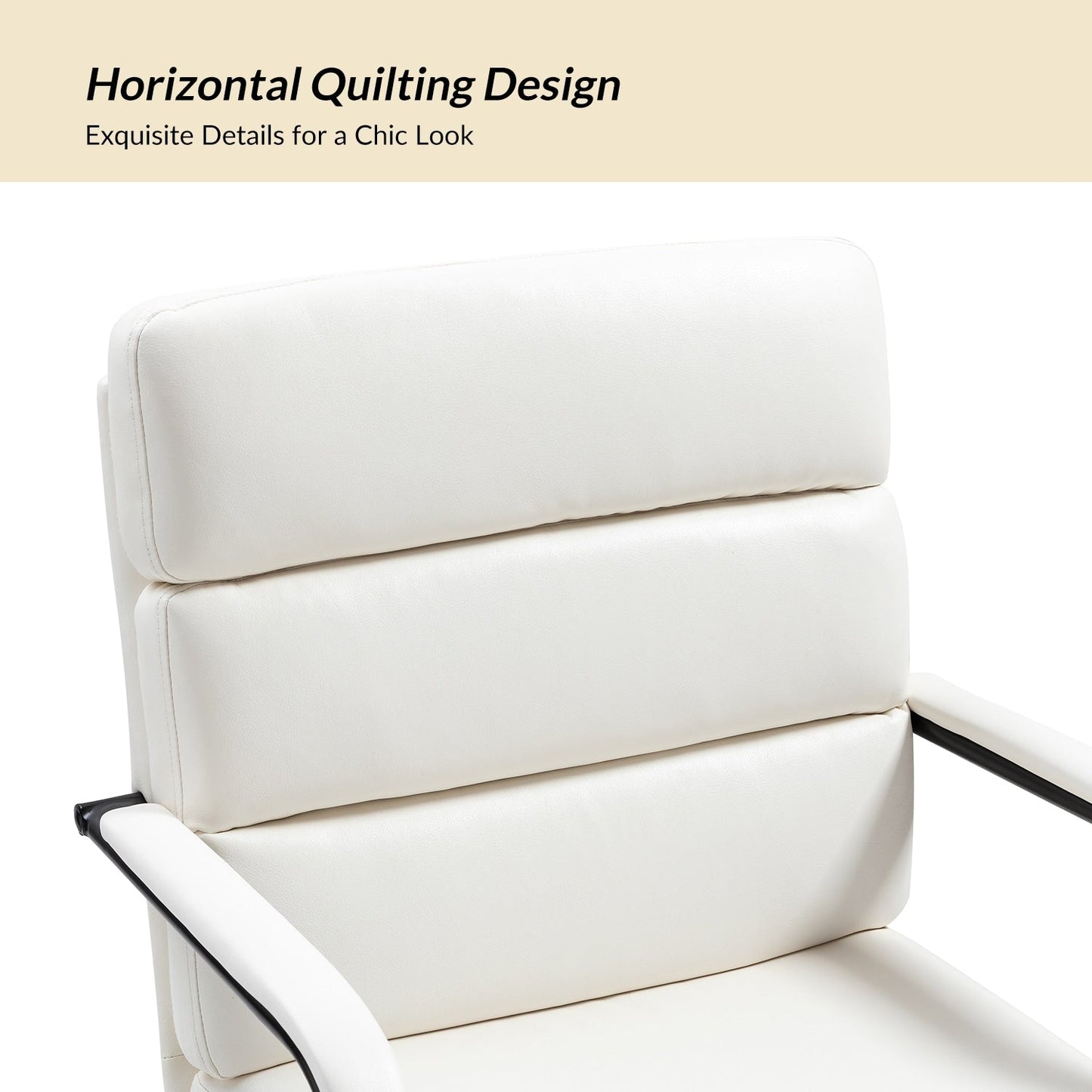 Chaise de bureau moderne en simili cuir Joseph avec verrouillage d'inclinaison et basculement central de HULALA HOME