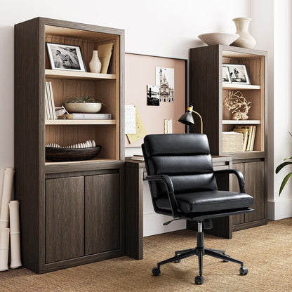 Chaise de bureau moderne en simili cuir Joseph avec verrouillage d'inclinaison et basculement central de HULALA HOME
