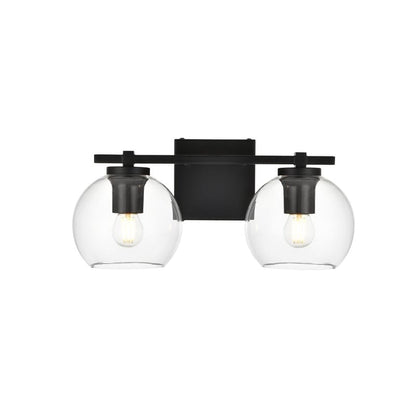 Julian 1 Light Black and Clear Bath Sconce