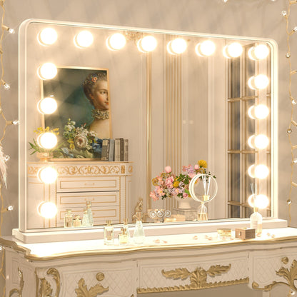 Keonjinn Miroir de maquillage LED Hollywood avec 15/18 lumières LED