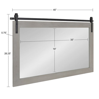 Kate and Laurel Cates Miroir mural rectangulaire rustique