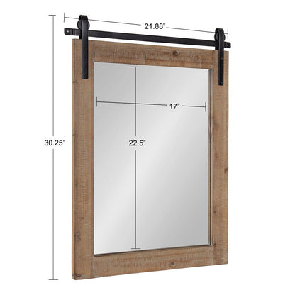 Kate and Laurel Cates Miroir mural rectangulaire rustique