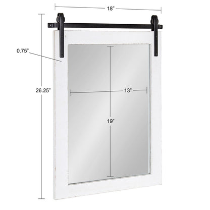 Kate and Laurel Cates Miroir mural rectangulaire rustique