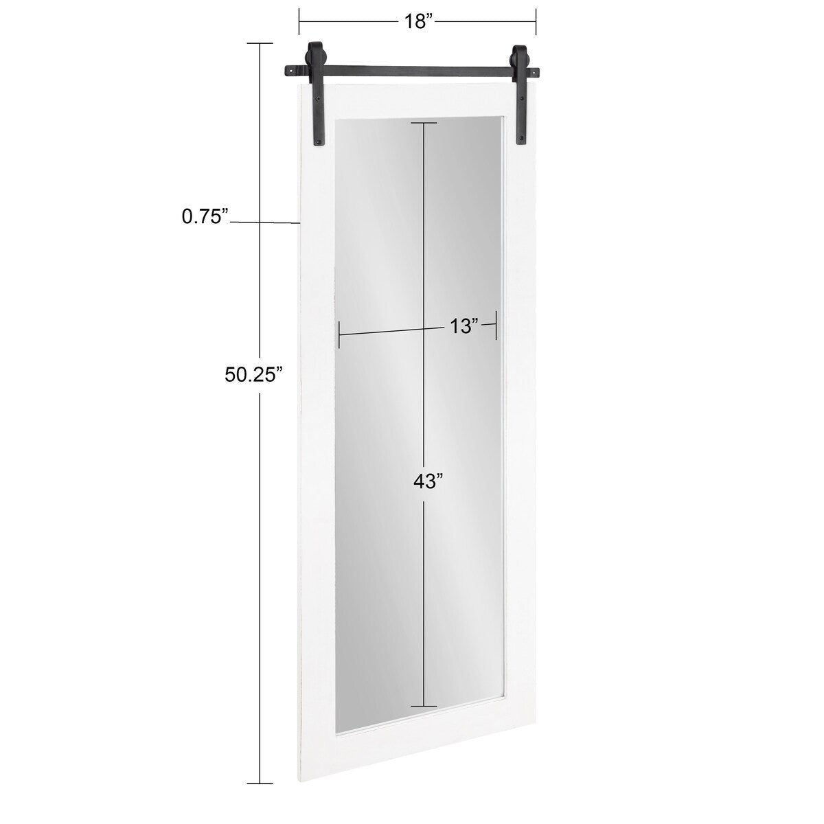 Kate and Laurel Cates Miroir mural rectangulaire rustique