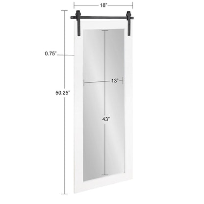 Kate and Laurel Cates Miroir mural rectangulaire rustique