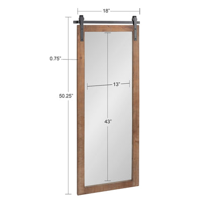 Kate and Laurel Cates Miroir mural rectangulaire rustique