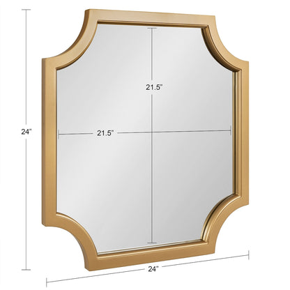 Kate and Laurel Hogan Scalloped Wood Framed Mirror
