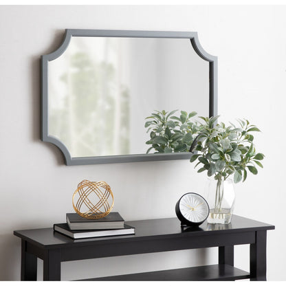 Kate and Laurel Hogan Scalloped Wood Framed Mirror