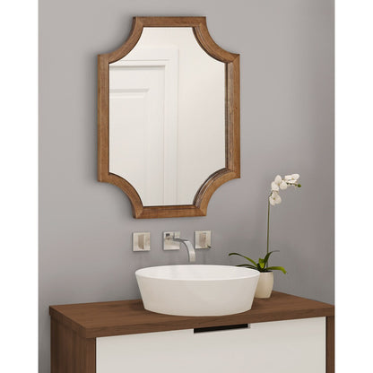 Kate and Laurel Hogan Scalloped Wood Framed Mirror