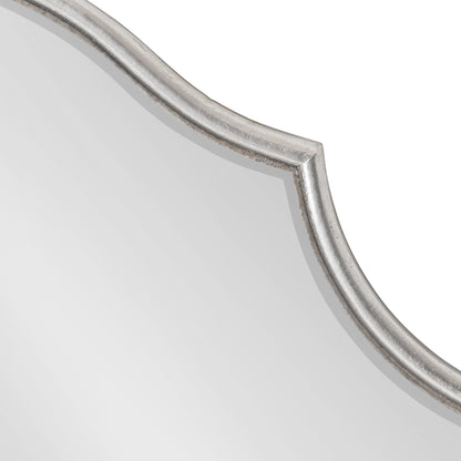 Kate and Laurel Leanna Miroir mural ovale à bords festonnés