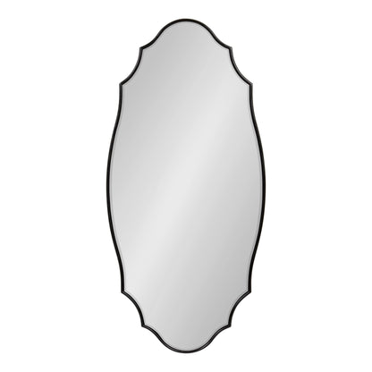 Kate and Laurel Leanna Miroir mural ovale à bords festonnés