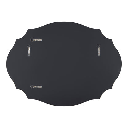 Kate and Laurel Leanna Miroir mural ovale à bords festonnés