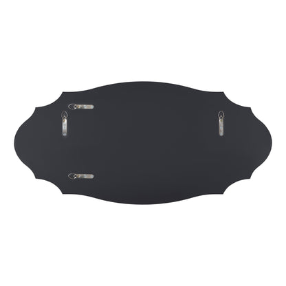 Kate and Laurel Leanna Miroir mural ovale à bords festonnés