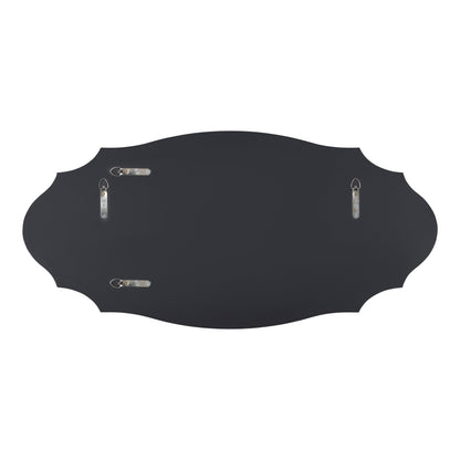 Kate and Laurel Leanna Miroir mural ovale à bords festonnés