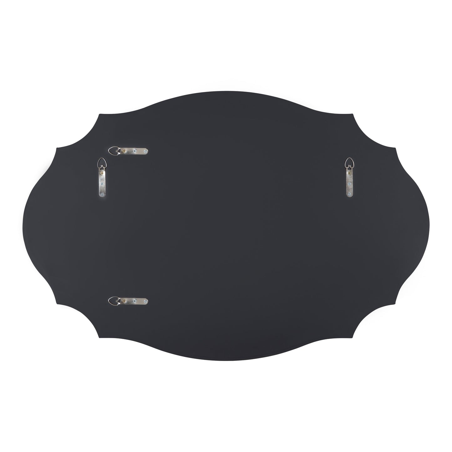 Kate and Laurel Leanna Miroir mural ovale à bords festonnés