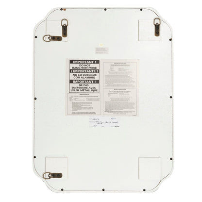 Kate and Laurel Marston Miroir mural carré en bois