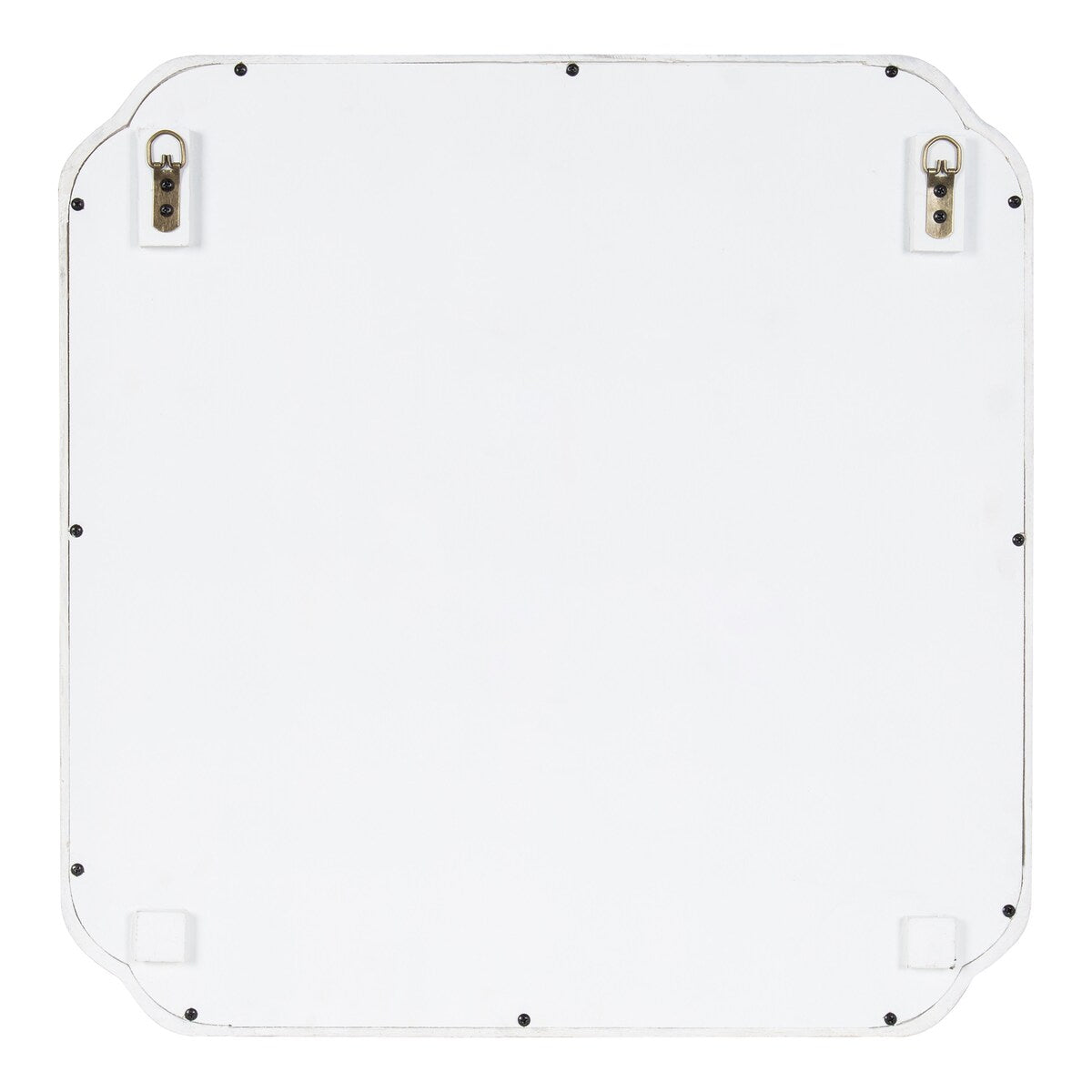 Kate and Laurel Marston Miroir mural carré en bois