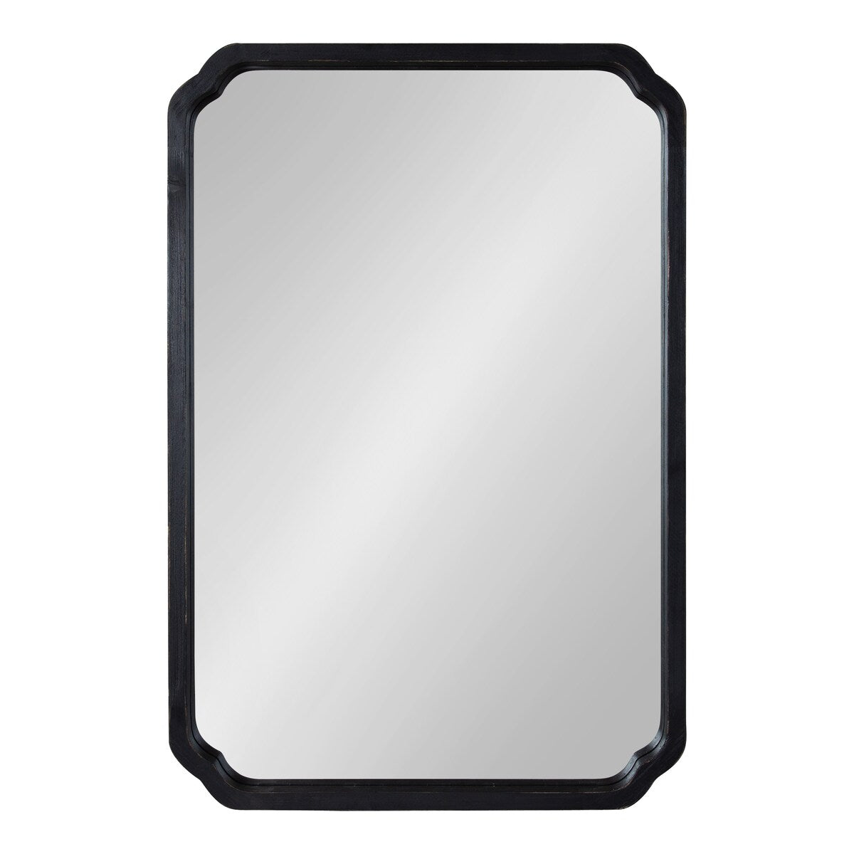 Kate and Laurel Marston Miroir mural carré en bois