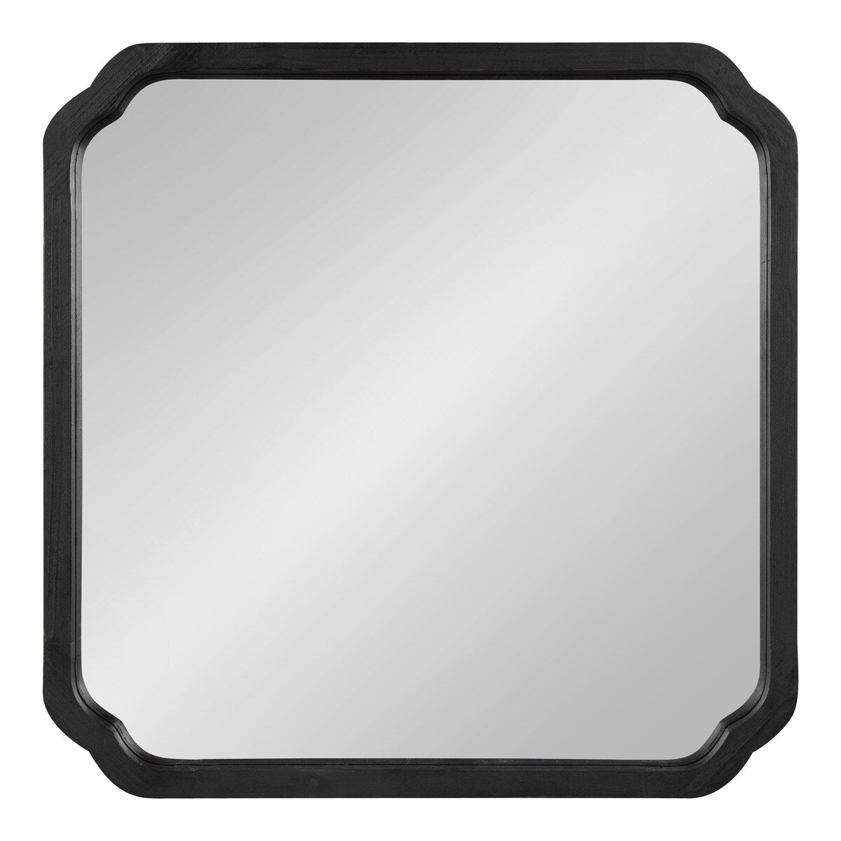 Kate and Laurel Marston Miroir mural carré en bois