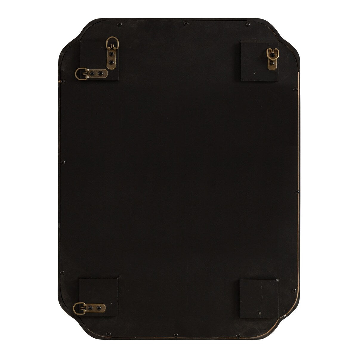 Kate and Laurel Marston Miroir mural carré en bois