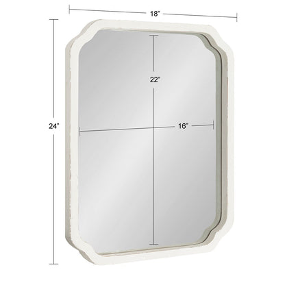 Kate and Laurel Marston Miroir mural carré en bois