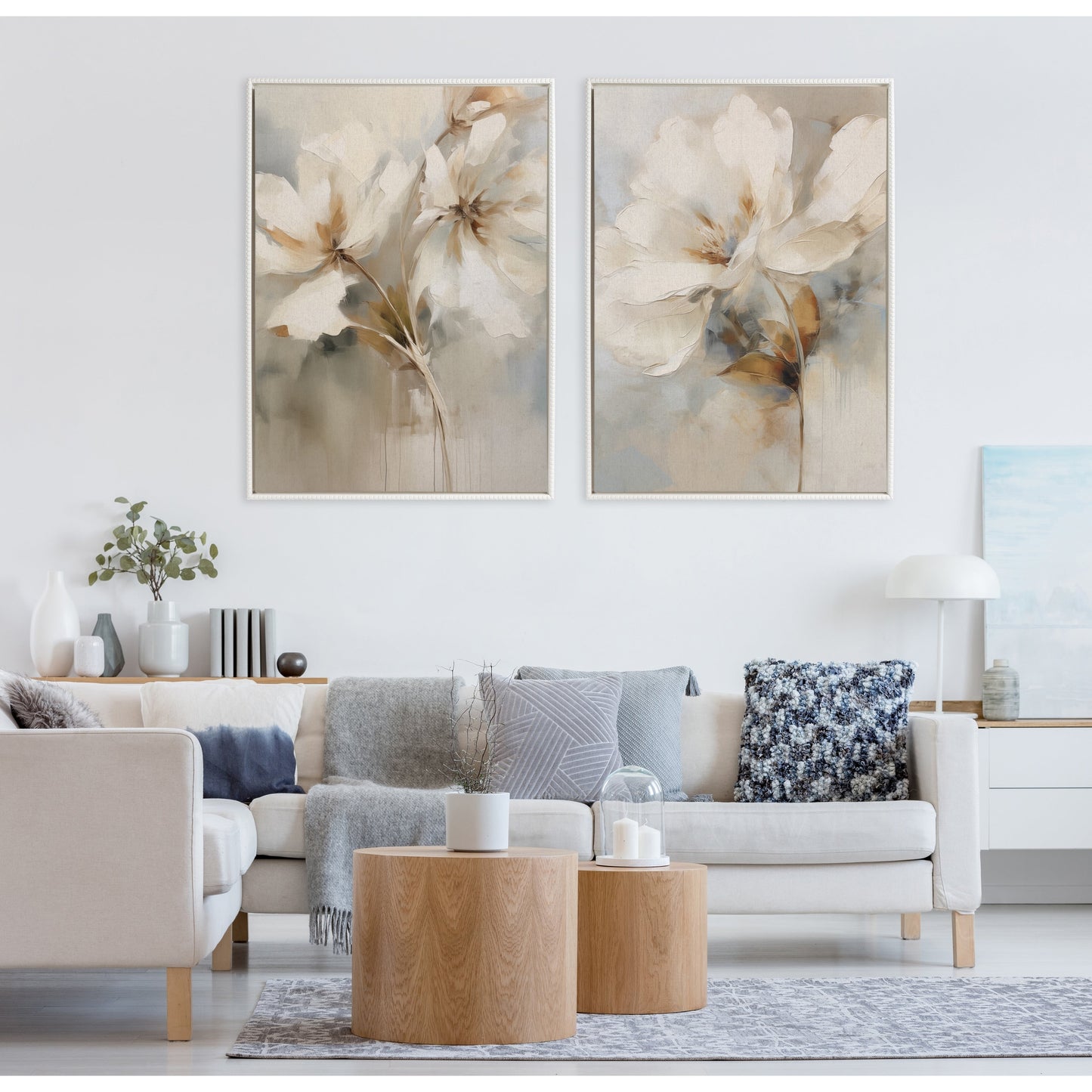 Toile botanique abstraite à perles Sylvie de Kate and Laurel