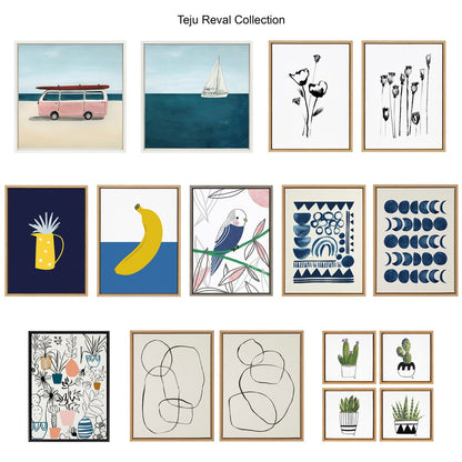 Kate and Laurel Sylvie Modern Circles Framed Canvas Set by Teju Reval