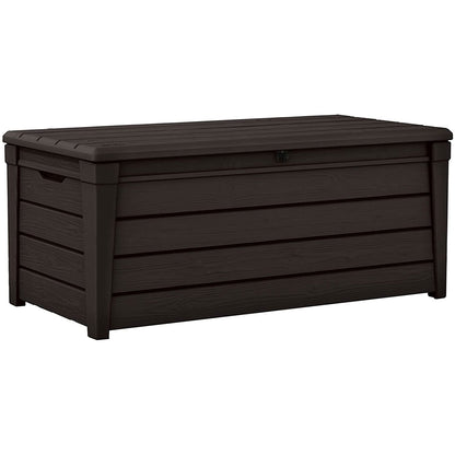 Keter Brightwood 120 gal, banc de rangement pour terrasse en résine résistant aux intempéries, marron - 40