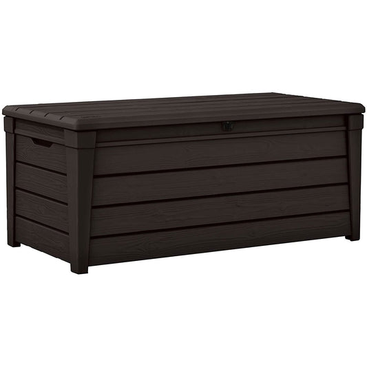 Keter Brightwood 120 gal, banc de rangement pour terrasse en résine résistant aux intempéries, marron - 40