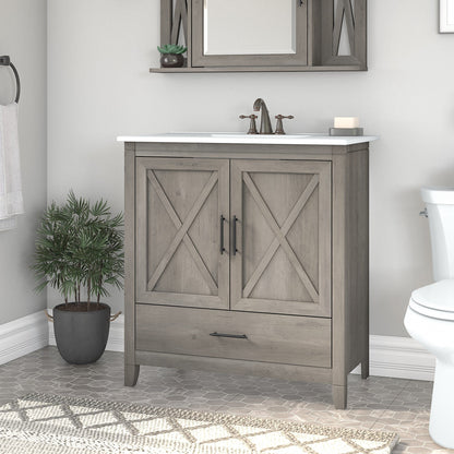 Meuble-lavabo de salle de bain Key West 32W avec lavabo de Bush Furniture