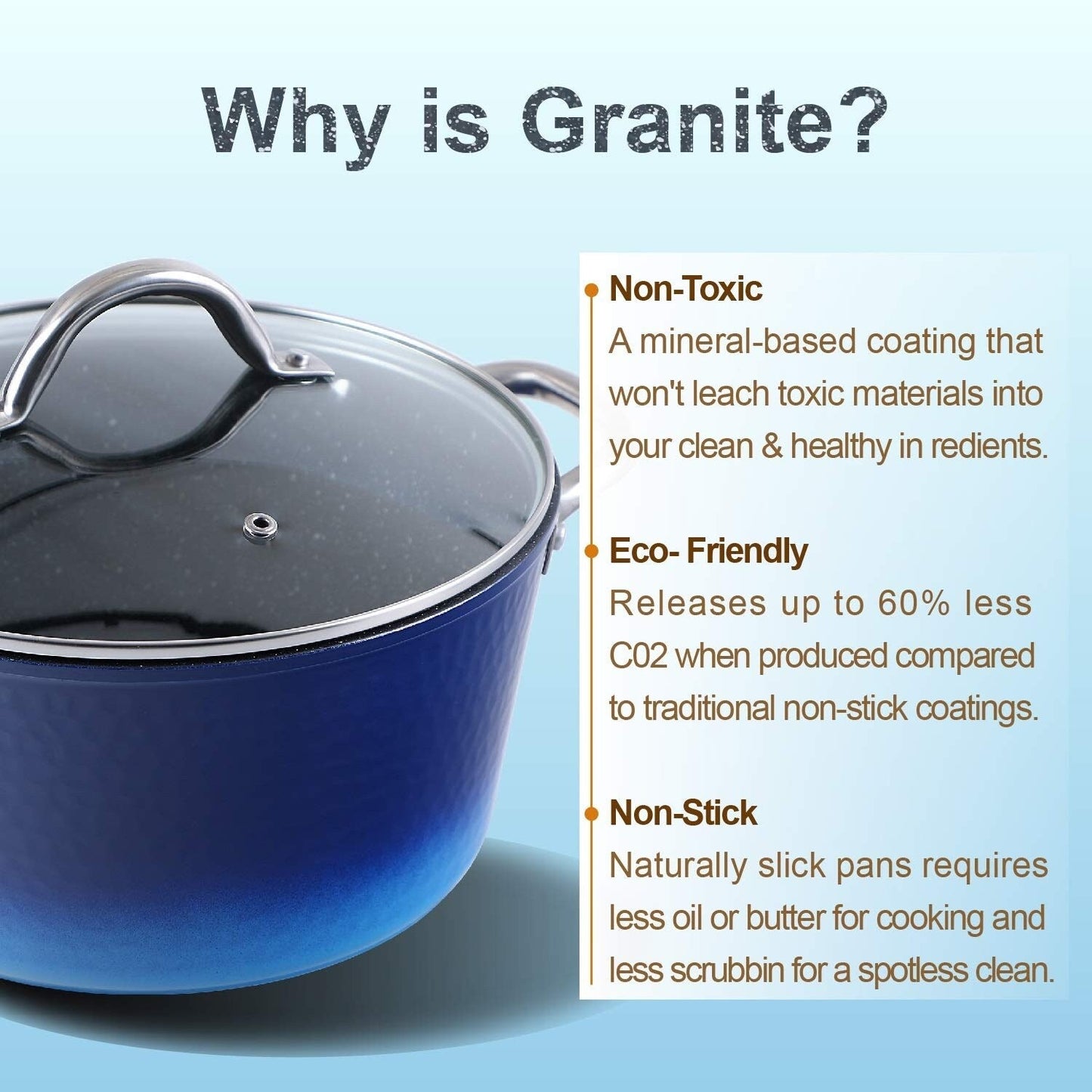 Ensemble de cuisine Kitchen Academy 15 pièces avec revêtement antiadhésif en granit