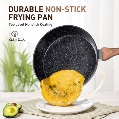 Ensemble de cuisine Kitchen Academy 15 pièces avec revêtement antiadhésif en granit