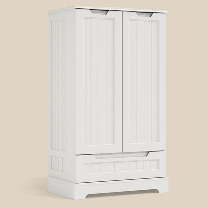 Armoire de rangement pour cuisine, armoire de rangement de salle de bain autoportante avec 2 portes et tiroirs