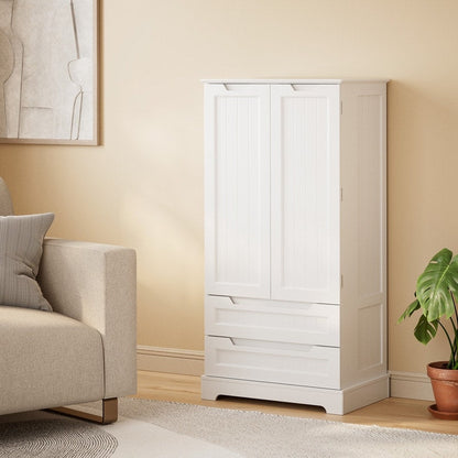 Armoire de rangement pour cuisine, armoire de rangement de salle de bain autoportante avec 2 portes et tiroirs
